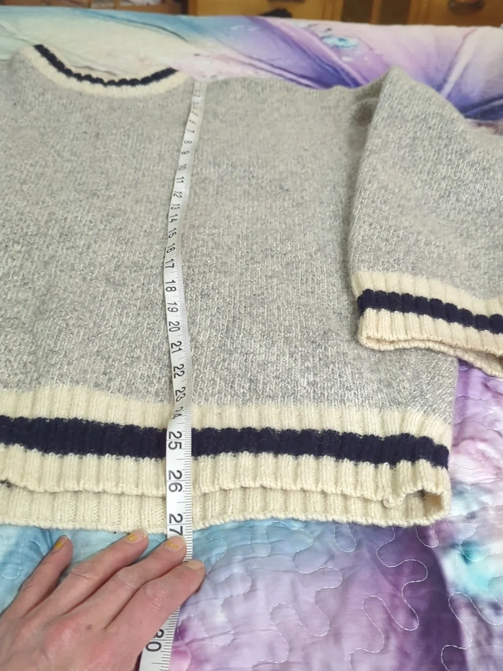 Boathouse Row Wool Sweater Size Large | Cozy Heavy Knit Cabin Cottagecore - Picture 4 of 16